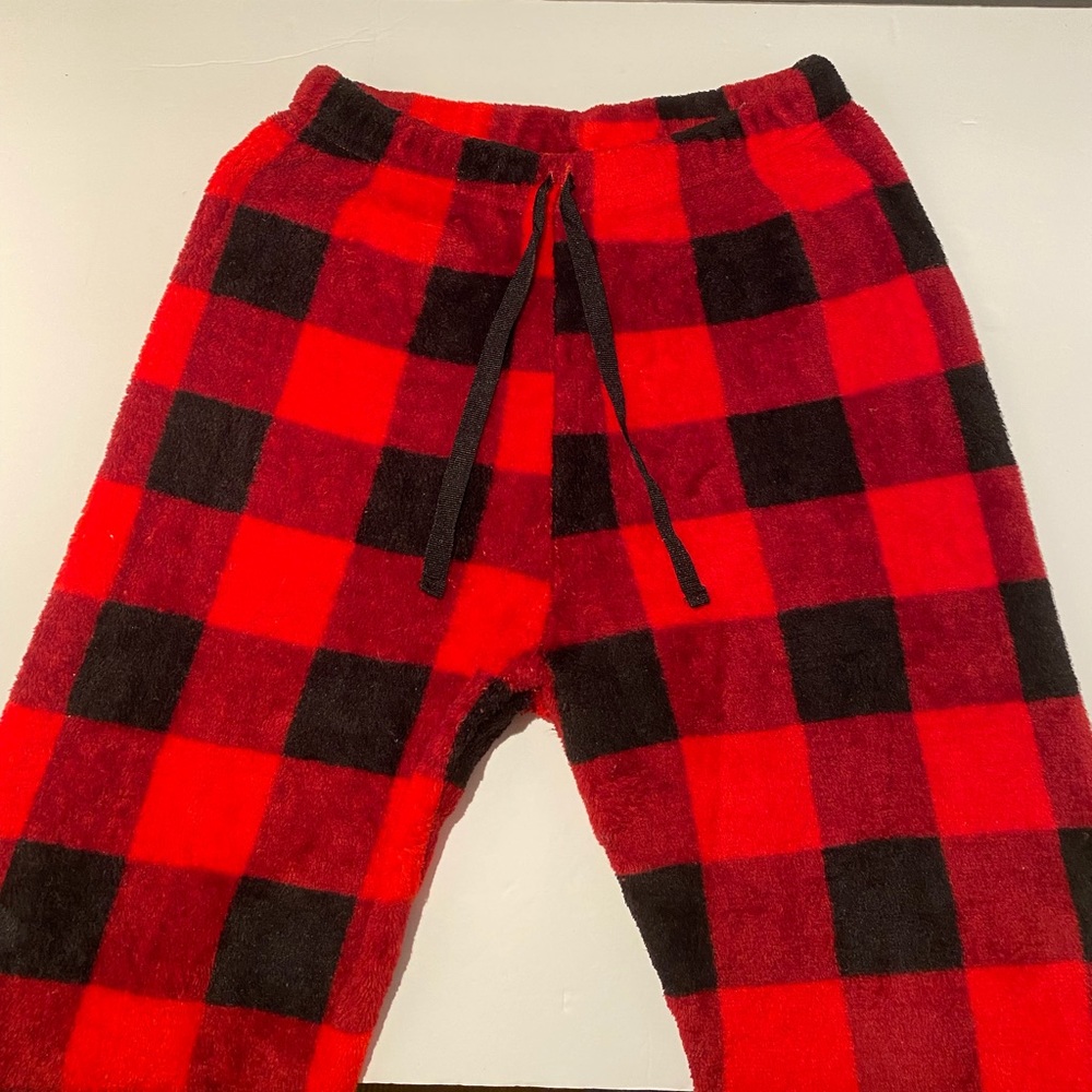 Devils Funk fuzzy plaid lounge pants